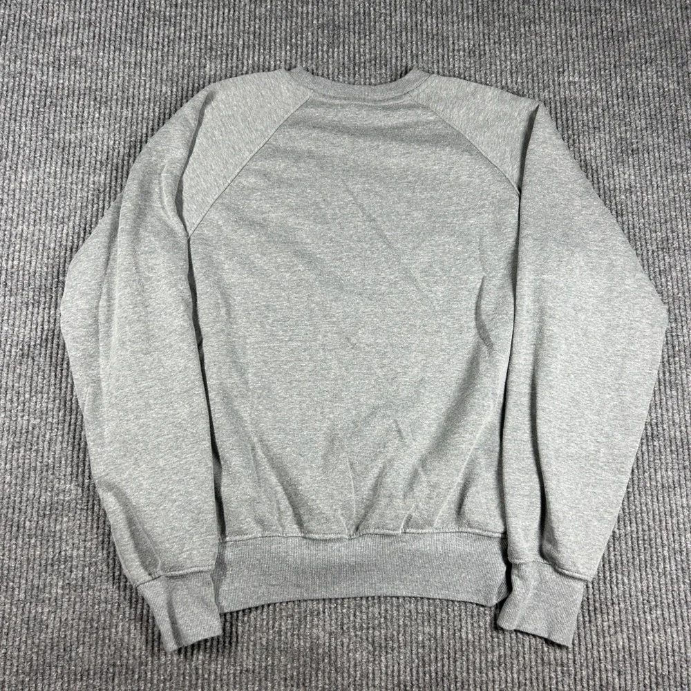 The North Face Sweatshirt Mens S Gray Raglan Sleeve Crewneck Logo‎